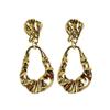 Custom Irregular Pleated Stud Earrings for Women - Luxurious Hong Kong Style Trendy Accessories