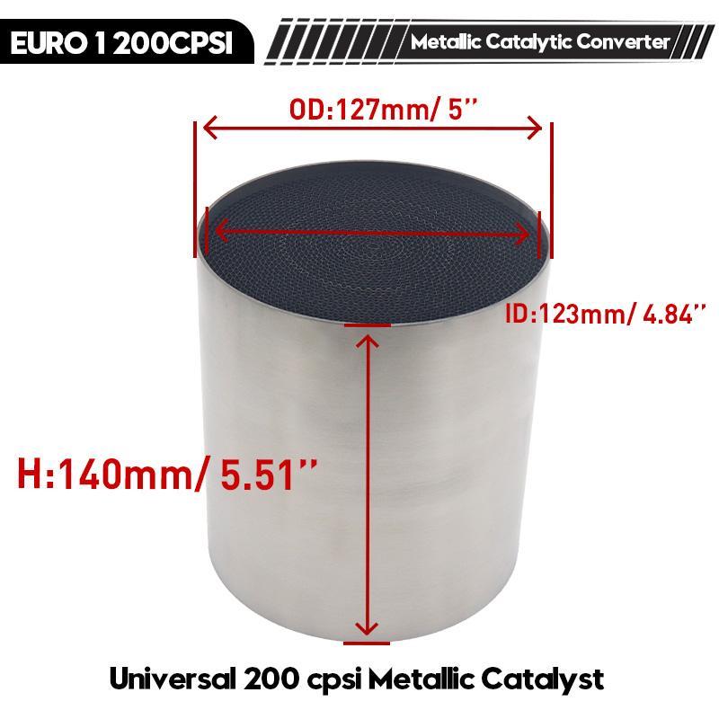 114X100 мм 200CPSI высококачественные фильтр-пакеты для каталитического нейтрализатора потока, универсальный металлический сотовый каталитический нейтрализатор, металлический катализатор