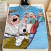 Family Guy Flannel Blanket, High quality Comfortable for All Seasons, Home Decor, Warmth and Comfort