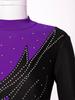 Kids Girls 2Pcs Skating Clothing Long Sleeve Mock Neck Leotard with Leggings Set for Dance Training Wear