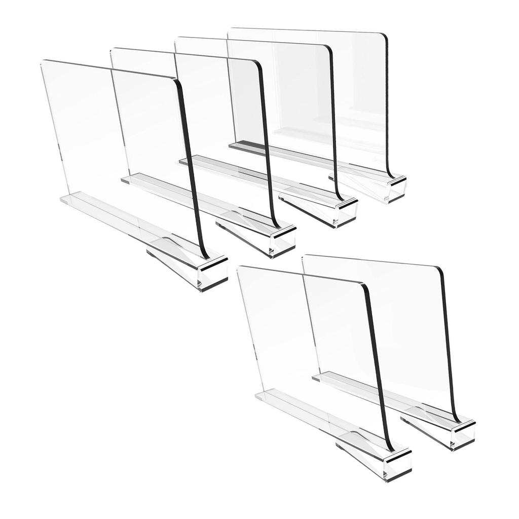 Shelf Dividers Separators Adjustable Acrylic Multi Purpose Closet Organization Closet Dividers for Bedroom Kitchen Cabinets
