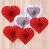 Elegant Heart Shaped Paper Fan Flowers For Creative Proposal Decoration Supplies