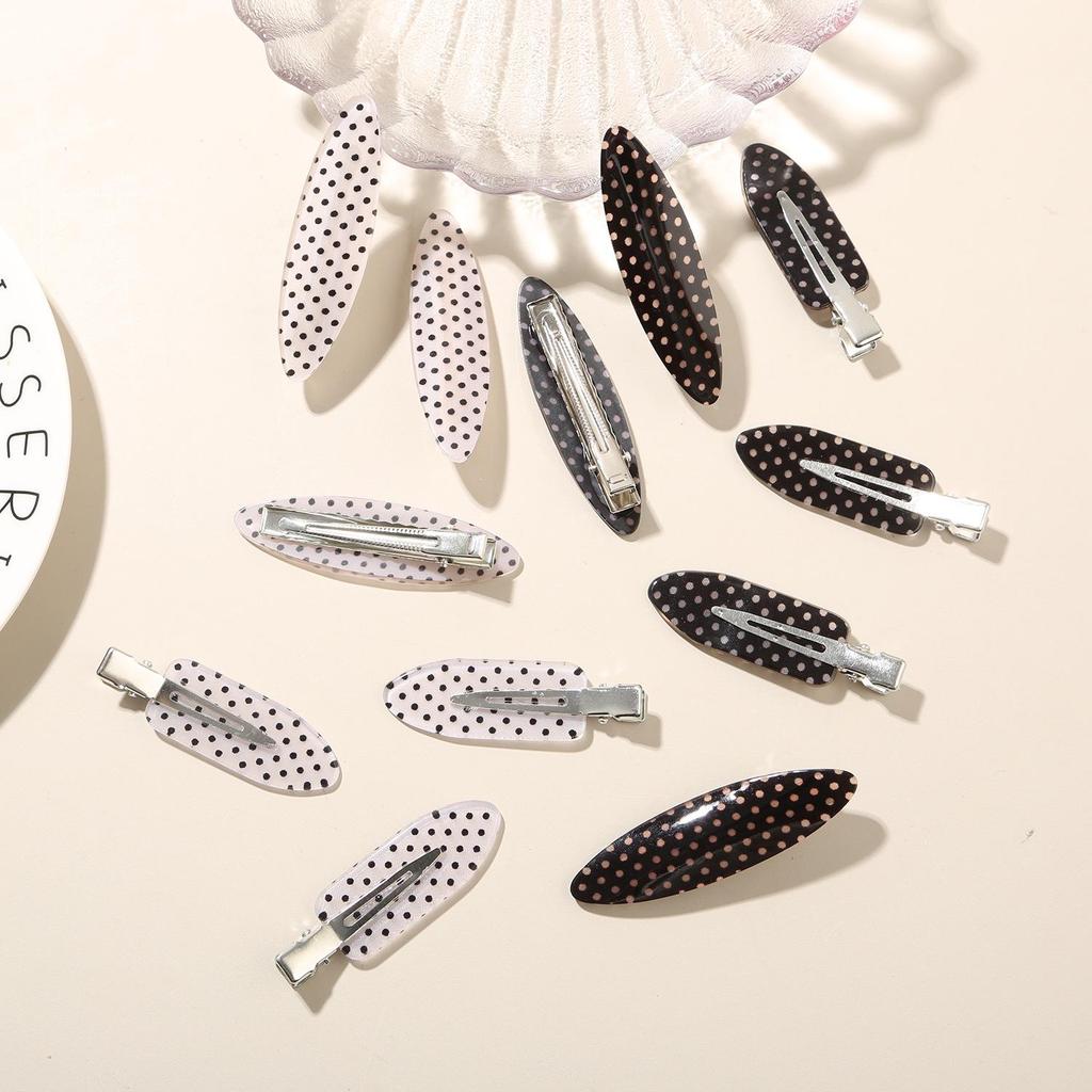 Korean Style Polka Dot Versatile Traceless Hair Clip for Flyaway or Bangs Management