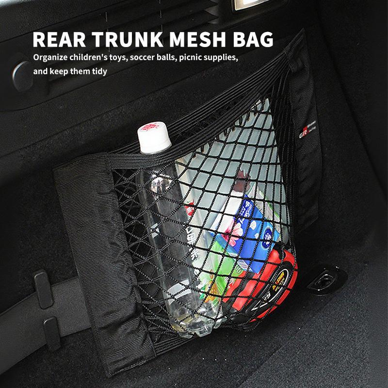 EBSKCS1 Car Styling Trunk Box Storage Bag Mesh Elastic String Net Pocket Organizer Accessories For Toyota Yaris Corolla Rav4 GR Auris
