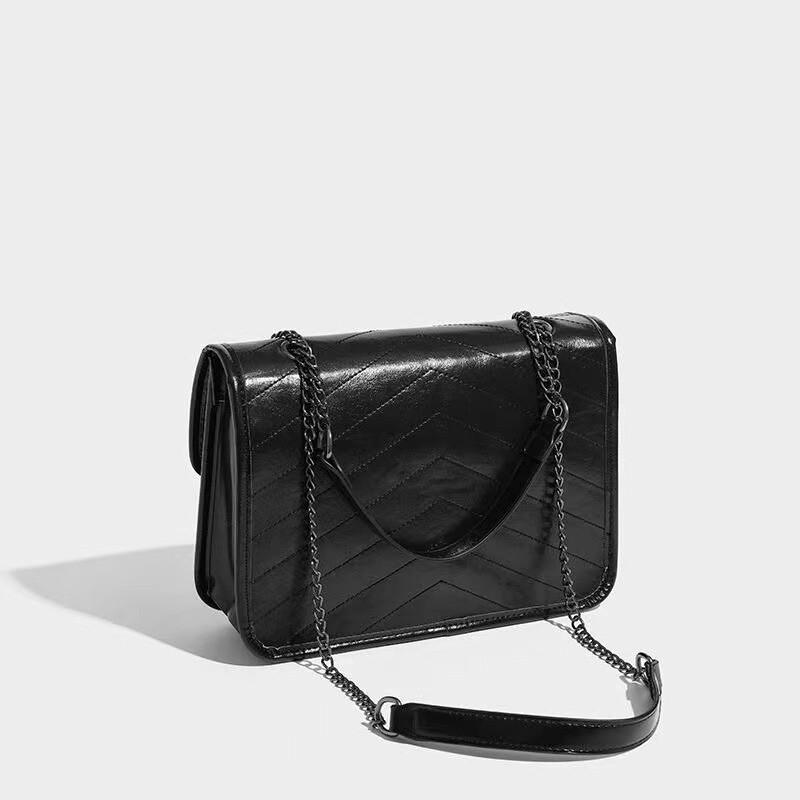 New Black Classic Shoulder Bag Simple Large Capacity Versatile Shoulder Bag High Quality Casual Luxury Ladies Oblique Crossbags