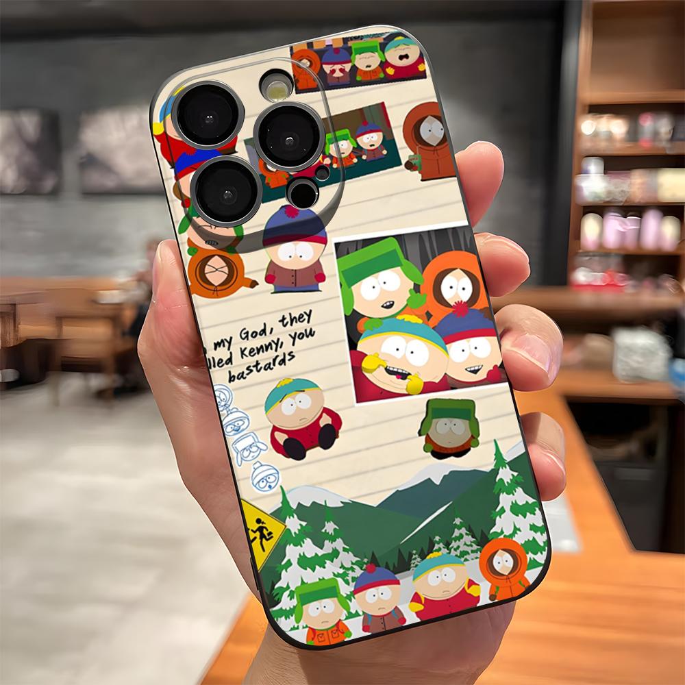 Милый мультяшный чехол для телефона South Park для IPhone 17 Pro Max 15 Pro 16 14 Plus 12 13 Mini 11 Pro Противоударный мягкий чехол