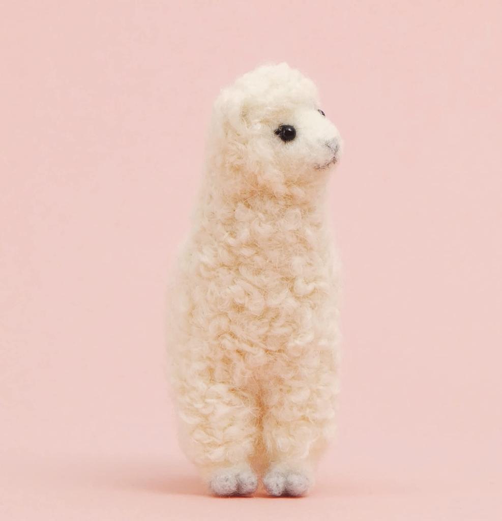 Hamanaka Wool Sachiko Susa Needle Felted Kit, Design, Animals, Alpaca, H441-610
