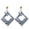 European and American Fashion New Earrings, Japanese and Korean Popular Geometric Acrylic Pattern Retro Simple Earrings
