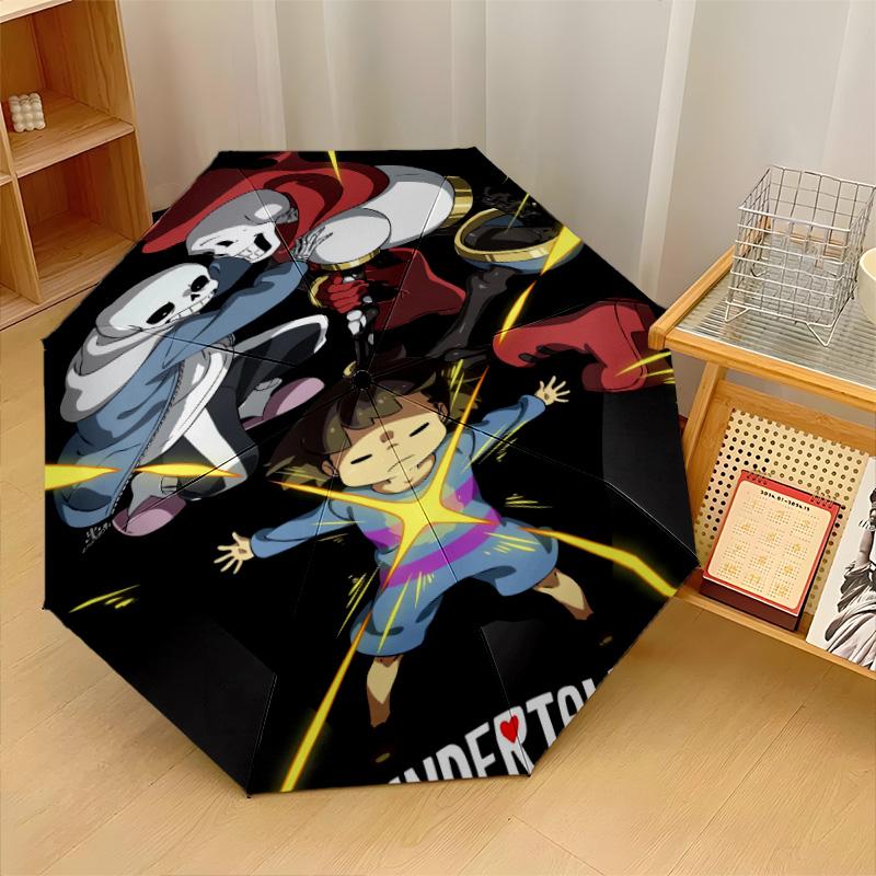 Windproof Auto 8-реберный складной зонт Undertale, портативный уличный зонт-трость
