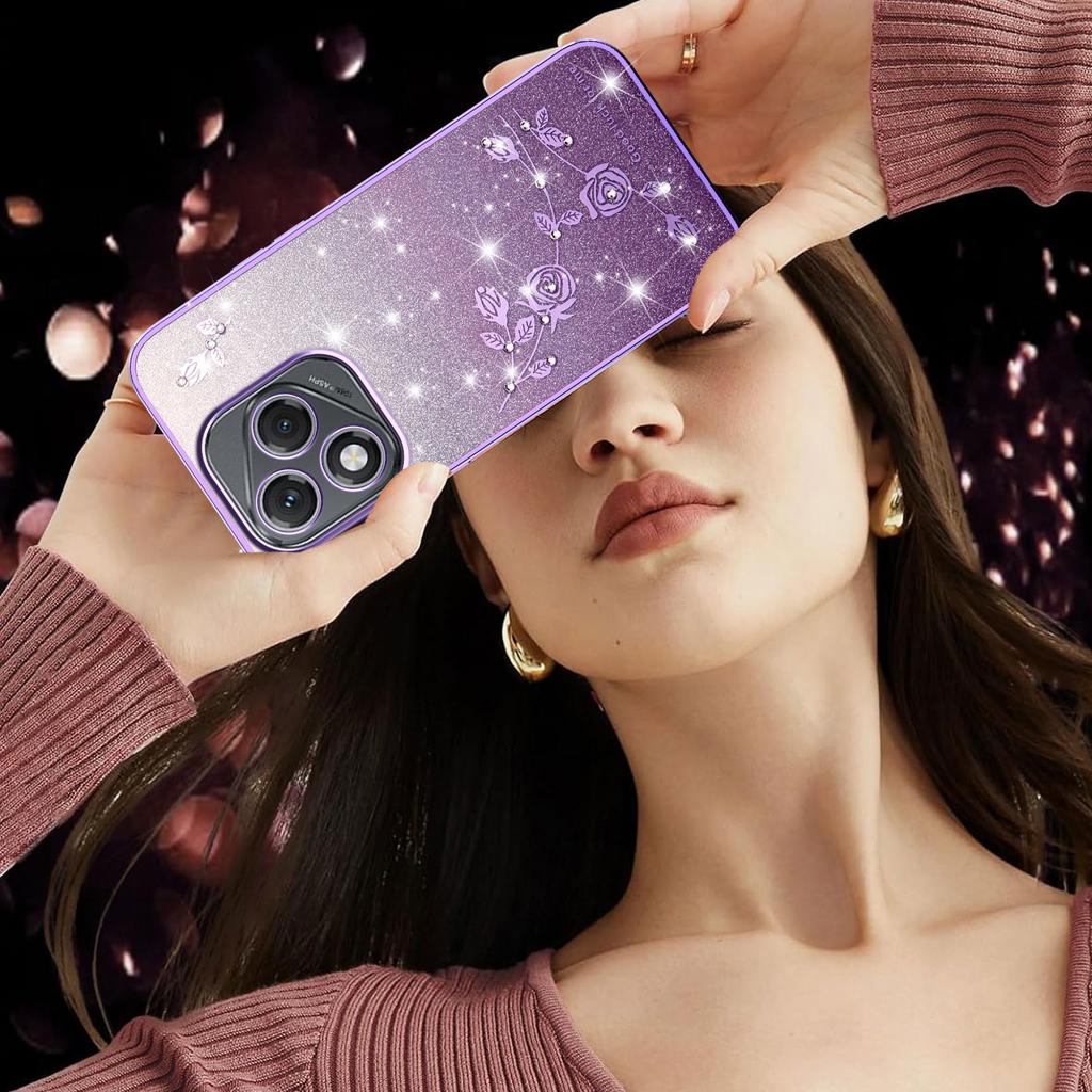 KADEM Чехол для Honor 400 Lite 5G Цветочный TPU Гибкий Градиентный Чехол для Телефона