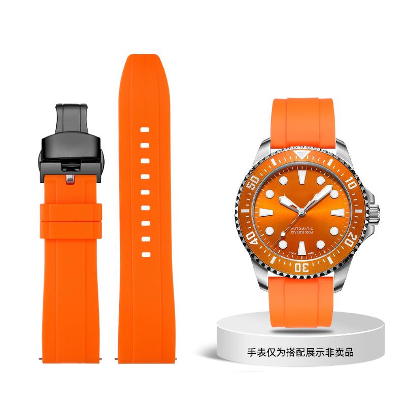 Классический резиновый ремешок для часов Seiko Citizen Omega Quick Release 20 мм 22 мм 24 мм, силиконовый ремешок Tropic, ремешок для смарт-часов