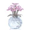 Pink Forget-Me-Not Crystal Flower Figurine, Perfect for Women's Birthdays, Weddings, or Anniversary Gifts for Friends and Sisters
