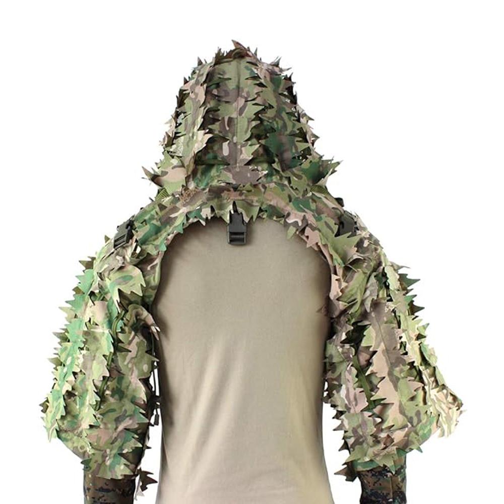 Основа для маскировочного костюма Ghillie, Пончо Ghillie, Камуфляжная база Ghillie для охоты, Маскировочный плащ Ghillie с капюшоном "Снайперская гадюка" для страйкбола и пейнтбола