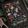 2026 Dark Forest Lunar Calendar with Unique Illustrations; 12 Months Colorful Hanging Wall Calendar