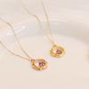 Fashionable Pendant Waterproof 18K Gold Plated Stainless Steel Zirconia Elegant Necklaces for Women