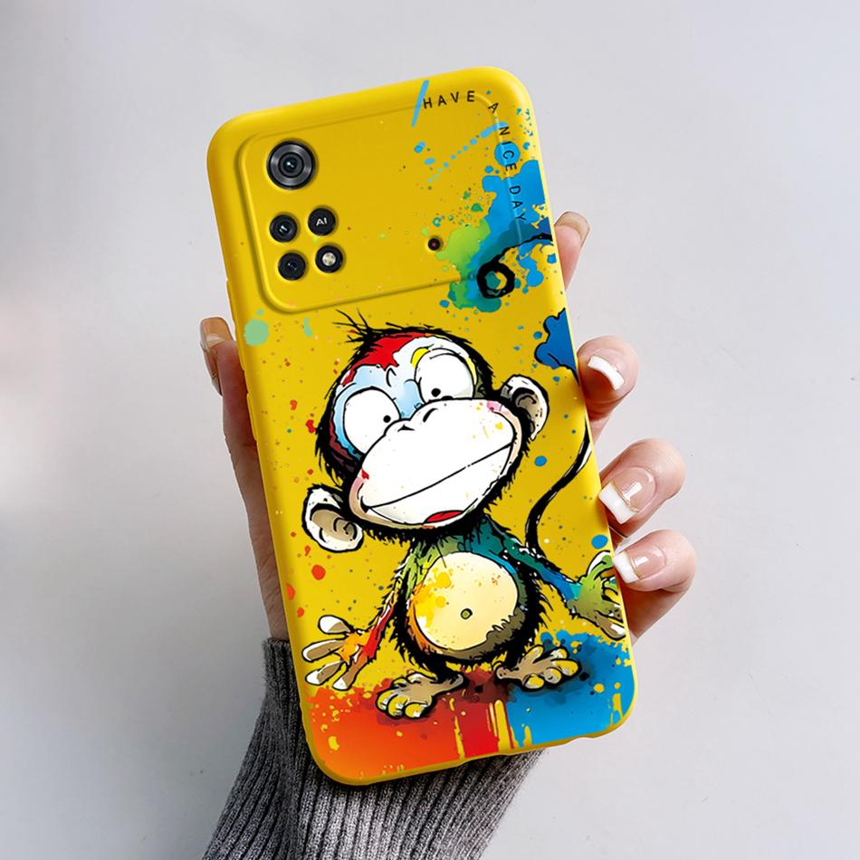 For Xiaomi Poco M4 Pro 4G Case Cute Cartoon Frog Cover Soft Silicone Phone Case For Xiaomi Poco M4 Pro PocoM4 5G Fundas Bumper