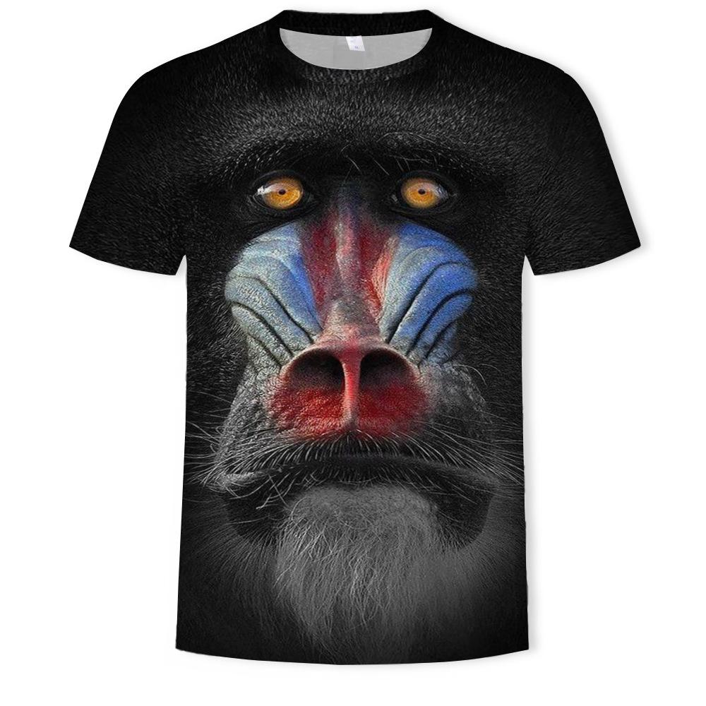 Tshirt Gorilla Monkey 3d Mens Digital Printed Short Sleeve Top Summer Tees Shirts Mens