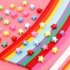 540PCS Gradient Color Star Paper Strip DIY Handmade Ucky Stars Folding Paper  Kids Gift