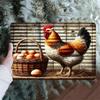 Винтажная жестяная табличка 8x12 Настенный декор Яйцо Кухонное искусство Подарок Бар Ретро