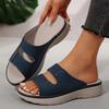 Plus Size Shoes for Women 36-43 Summer Fashion Wedges Platform Slip On Slippers Casual Beach Footwear Women Sandals 2025