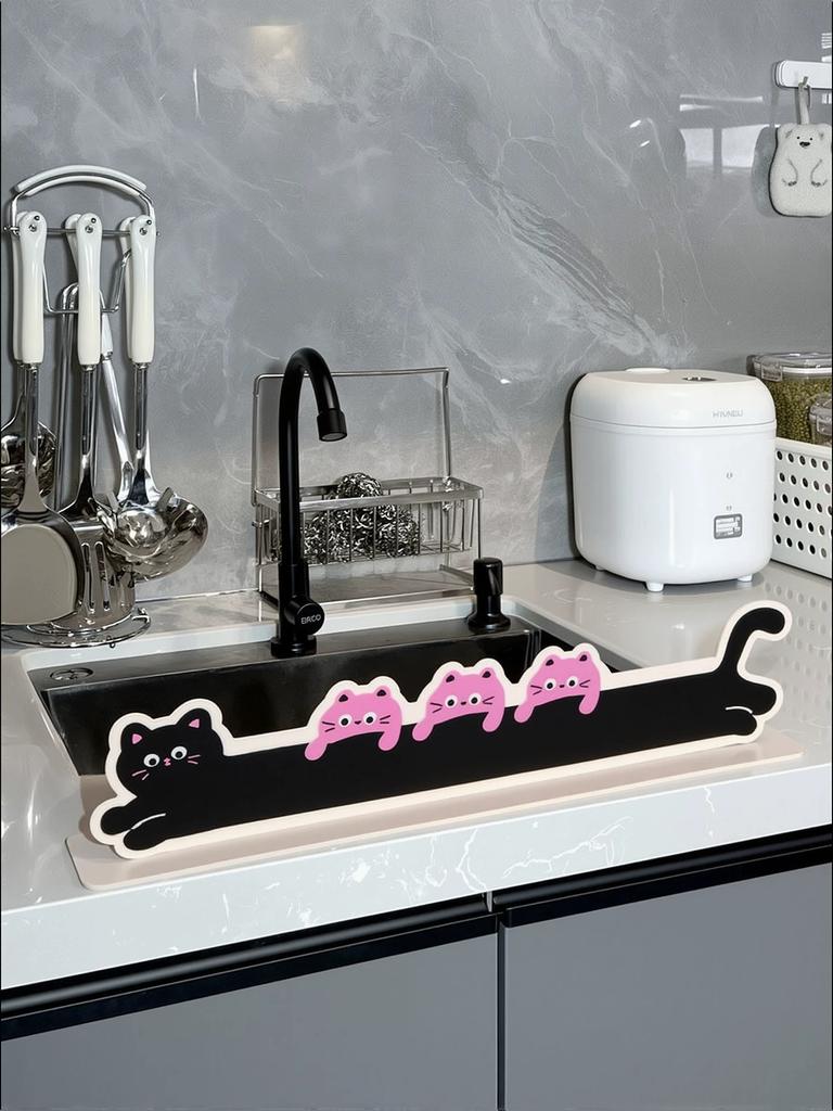 Water Tank Splash Guard, Kitchen Sink Splash-Proof Barrier, Washbasin Magic Tool, Countertop Edge Waterproof Strip