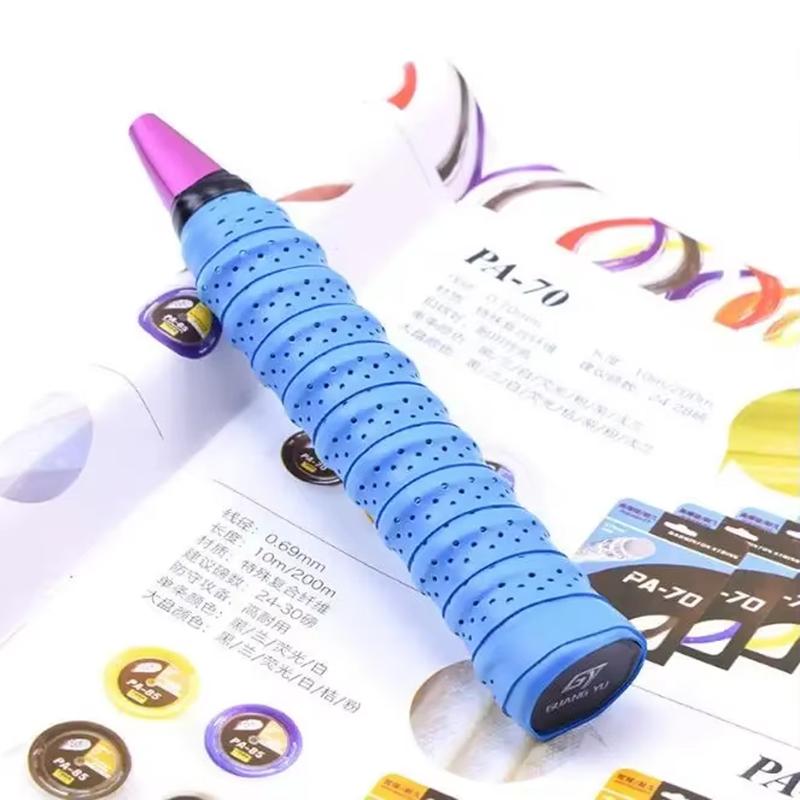 10 шт. дышащие 0,75 мм напульсники для теннисной ракетки, противоскользящая перфорированная впитывающая лента для ручек, накладки для бадминтона