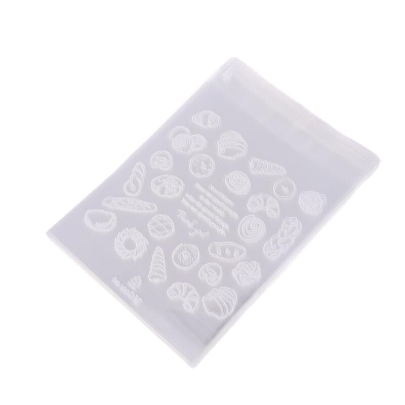 100 шт. прозрачные печатные самоклеящиеся пакеты для выпечки хлеба, подарочные пакеты для конфет, хлеба, самозапечатывающиеся пакеты для вечеринки, дня рождения