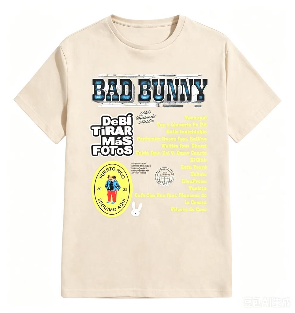 Bad Bunny 2026 World Tour Dtmf Album 2026 Summer New Unisex Loose Street Y2K Breathable T-shirt