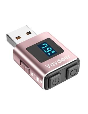 Vaydeer Metal Mini Mouse Jiggler T5s Mouse Jiggler со светодиодом 3 кнопки для удаленного онлайн-увеличения производительности Таймер, обратный отсчет, необнаруживаемый, управление,