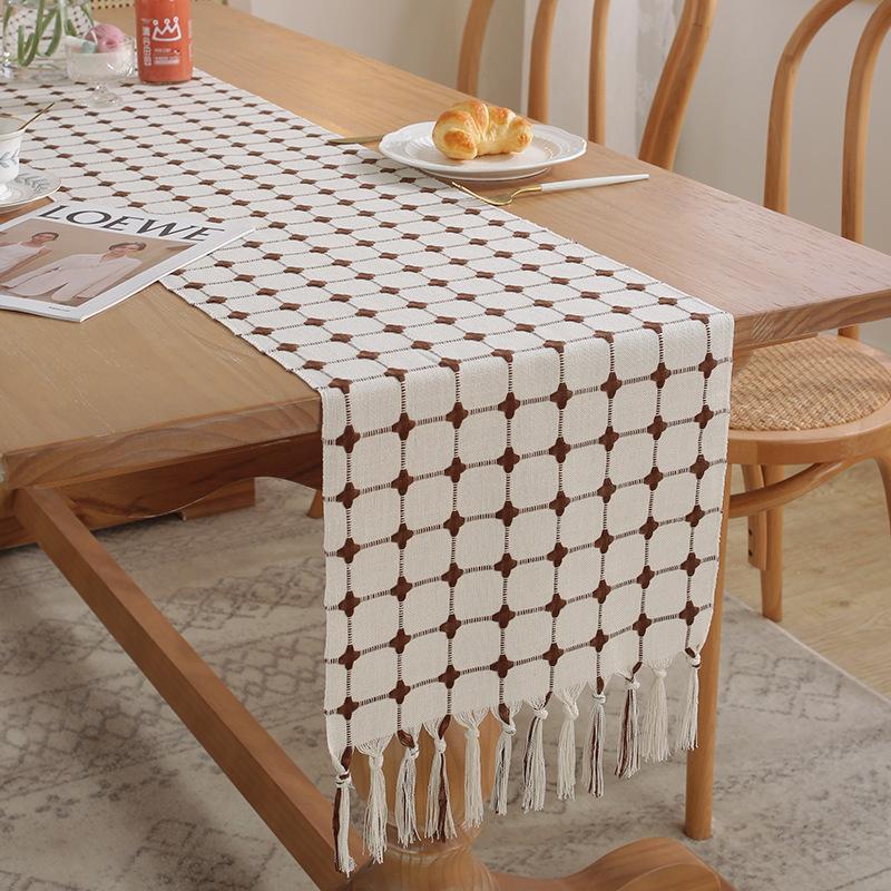 Современный Минималистичный Чехол для Кофейного Столика в Стиле Инс Тканевый Чехол для ТВ-Тумбы Длинная Прямоугольная Скатерть из Хлопка и Льна