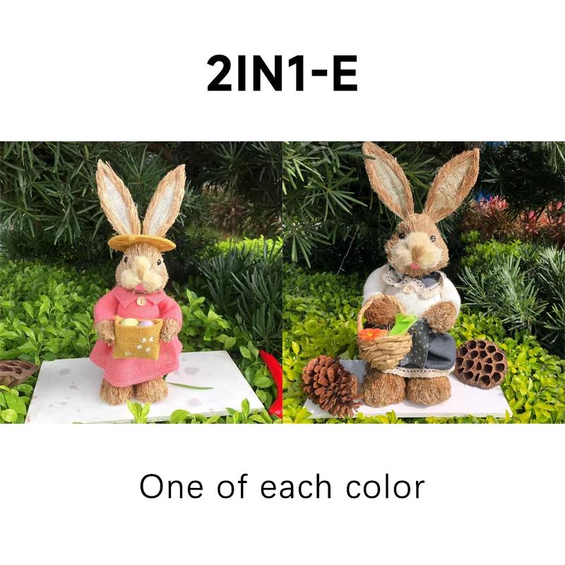 Easter Bunny Straw Figurine Decoration 35cm Easter Straw Easter Bunny Figurine Home Garden Wedding Party Decoration