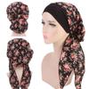Регулируемый Принтованный Головной Убор Эластичная Шапка от Выпадения Волос Химиотерапия Пиратская Бандана Мусульманский Тюрбан Рак Головной Платок