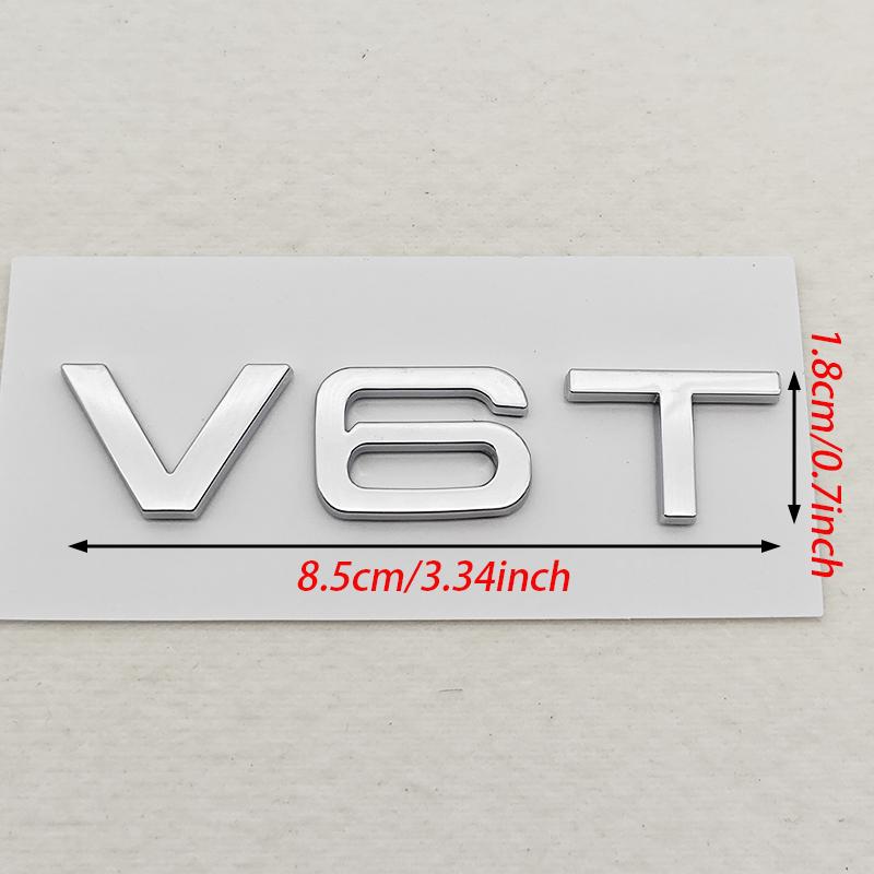 3D ABS Боковой Значок Крыла Автомобиля Логотип V6T V8T На Задний Багажник Для Audi S4 A4 B7 Наклейка V6T A6 SQ7 Q8 R8 S8 RS8 Значок V8T Аксессуары