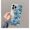Синие рифмованные цветы подходят для Apple 17promax мультяшные милые iPhone16Pro объектив всесторонний 15 новый 14