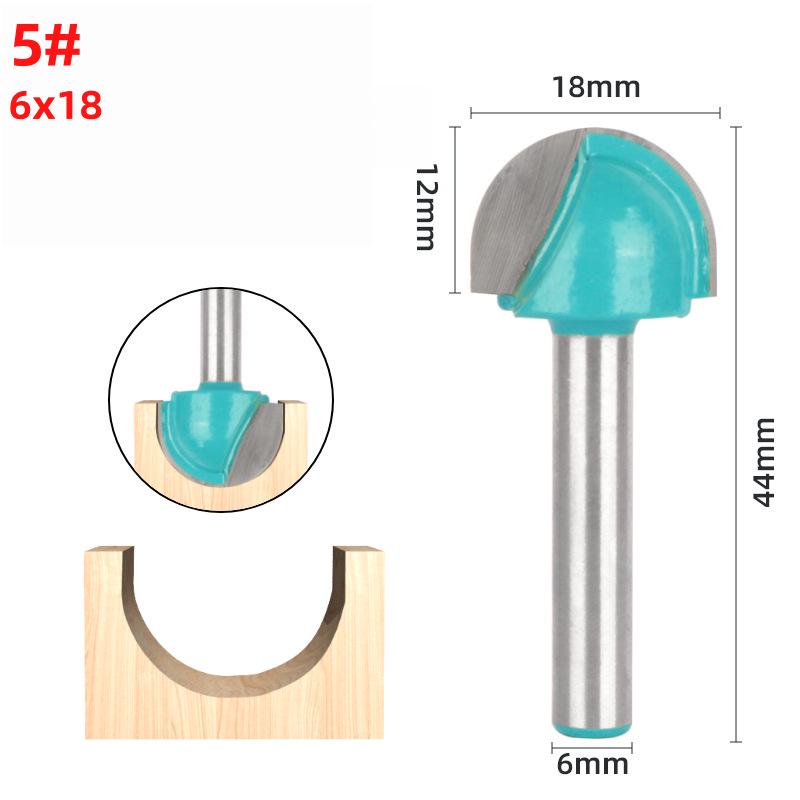 Set of 6 Round-Bottomed Woodworking Tools: Lace Knife, Round-Head Knife, Semi-Circular Relief Knife, Ball-Head Knife for Computer Engraving.