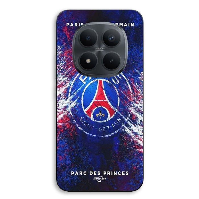 Coque de téléphone - MANIACASE - Xiaomi Redmi Note 15 Pro 5g - Silicone TPU - Motif Paris Saint Germain - Noir