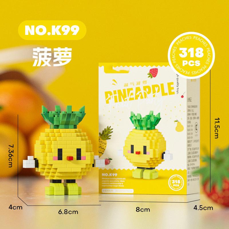 Конструктор Fruit 3D, модель торта и еды, мини-кирпичики, строительные блоки, игрушки для детей от 7 до 10 лет и взрослых.