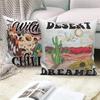 Sofa Cushion White  Cover Home Decor Pillowcase Desert Cactus Flower Decorative