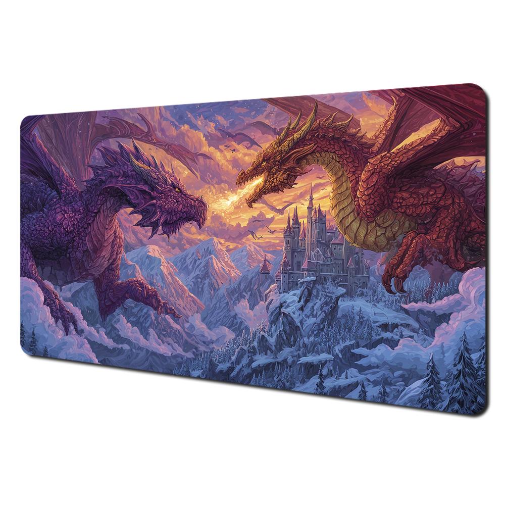 Fantasy Universe Starry Dragon Gaming Mouse Pad Desk Mat Stitched Edge Durable NonSlip Gaming Pad Office Rug Computer Mousepads