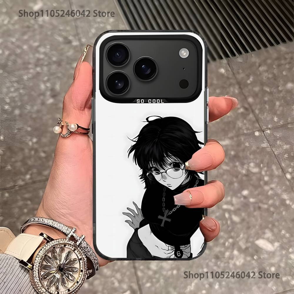 H-HunterS S-ShizukuS Черный Матовый Ударопрочный Чехол Чехол для Телефона Для iPhone 17,16,15,14,13,12,11,Pro,Max,Plus