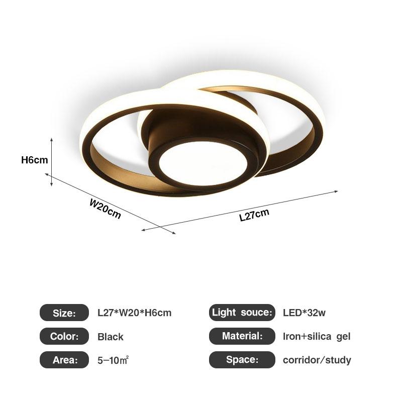 Скандинавские черно-белые светодиодные потолочные светильники, люстры для коридора, балкона, интерьер, светодиодный потолочный светильник, декор для дома AC85-265V