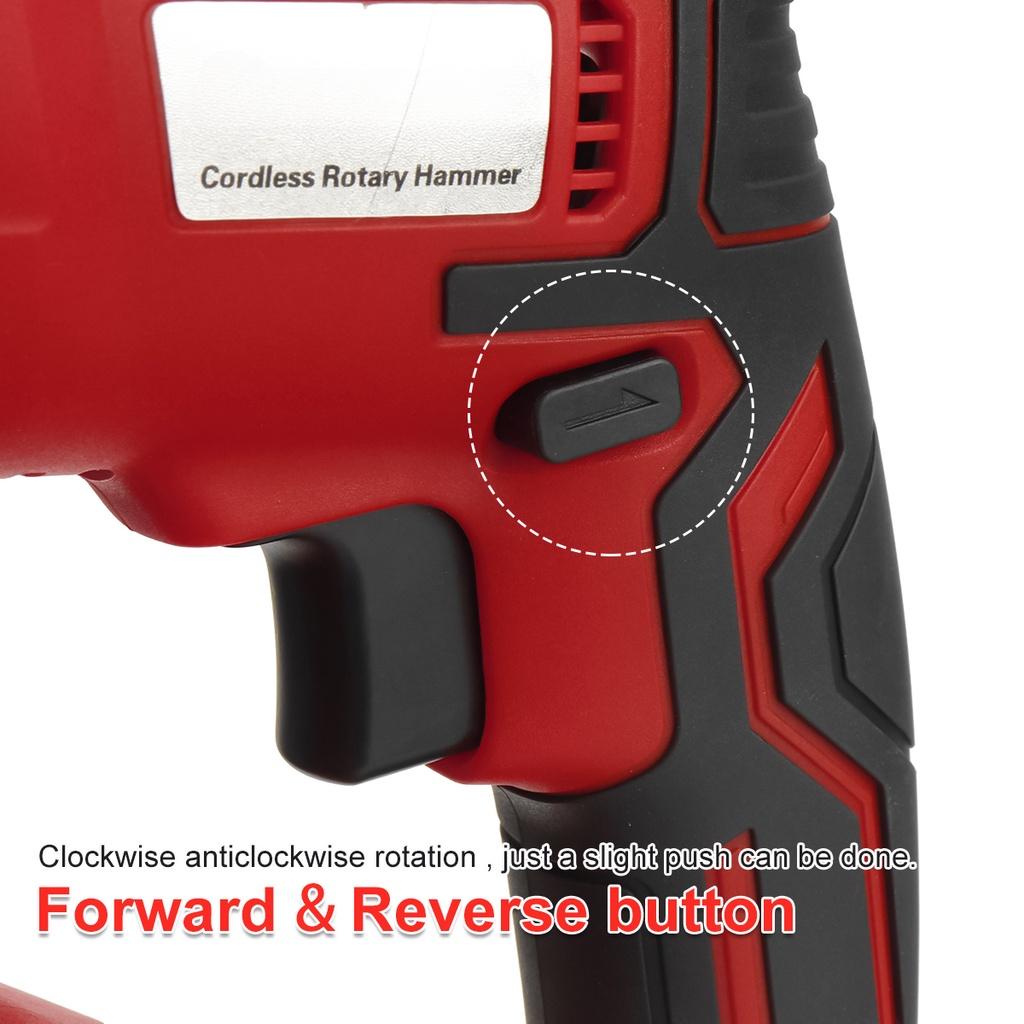 288VF Red Rechargeable Electric Impact Drill Rotary Hammer Cordless Brushles Hammer Electric Drill Tool