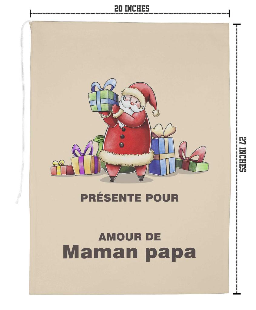Printtoo Большая холщовая сумка на шнурке, рождественские мешки, подарочный мешок Санты, индивидуальный подарок на вечеринку, 2 шт., 27x20 дюймов