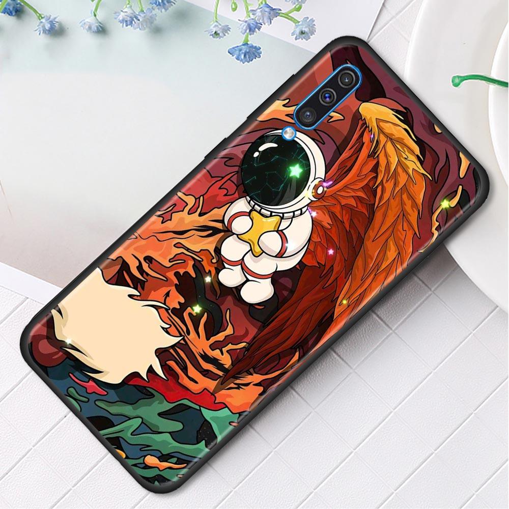 Чехол для телефона Samsung Galaxy A50 A70 A10 A20e A30 A40 A20s A10s A10e A80 A90 A60 A30s, милый чехол с изображением космонавта