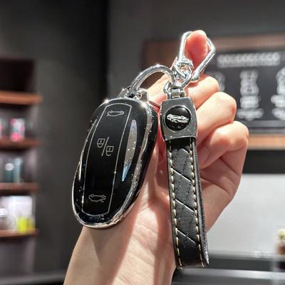 Чехол для ключа-брелока с брелоком для Tesla Model X, Автомобильный пульт, Защитный чехол-держатель, Аксессуары