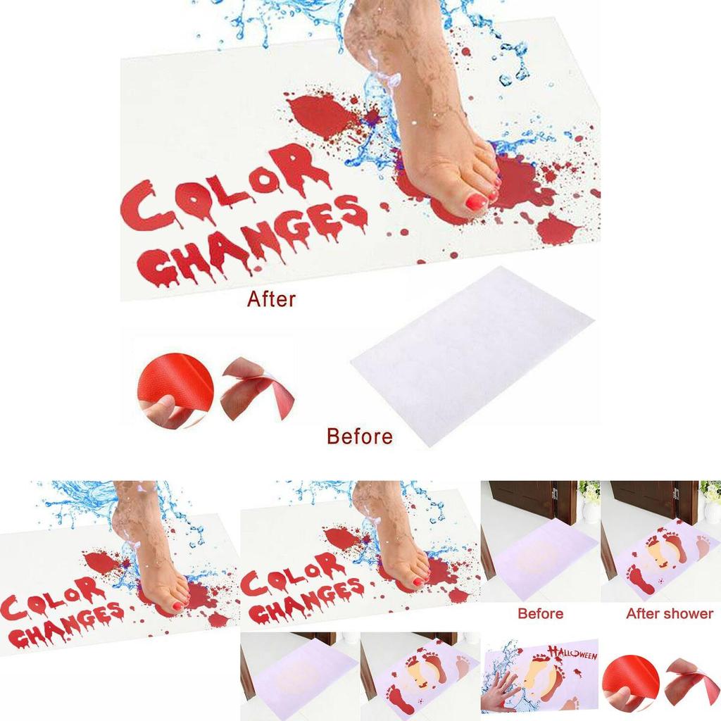 Подарок Хэллоуин 2019 Коврик для душа 'Ванна с кровью' Ковер Подушка Ужасный напольный коврик