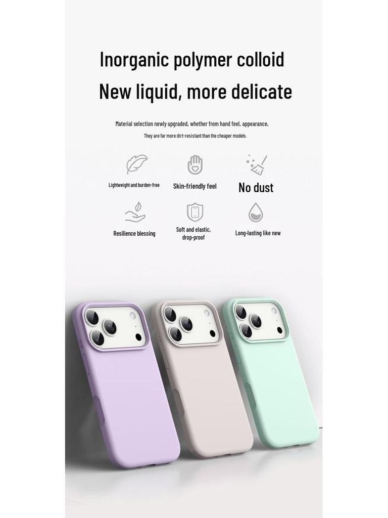 Магнитный чехол из жидкого силикона для iPhone 16 Pro Max – Полное покрытие, Новый дизайн с большим отверстием