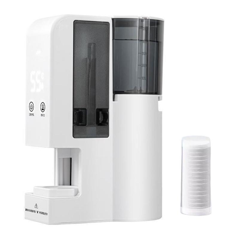 Подогреватель полотенец для лица с интеллектуальным контролем температуры, функция безопасности, резервуар 500 мл для бережного снятия макияжа