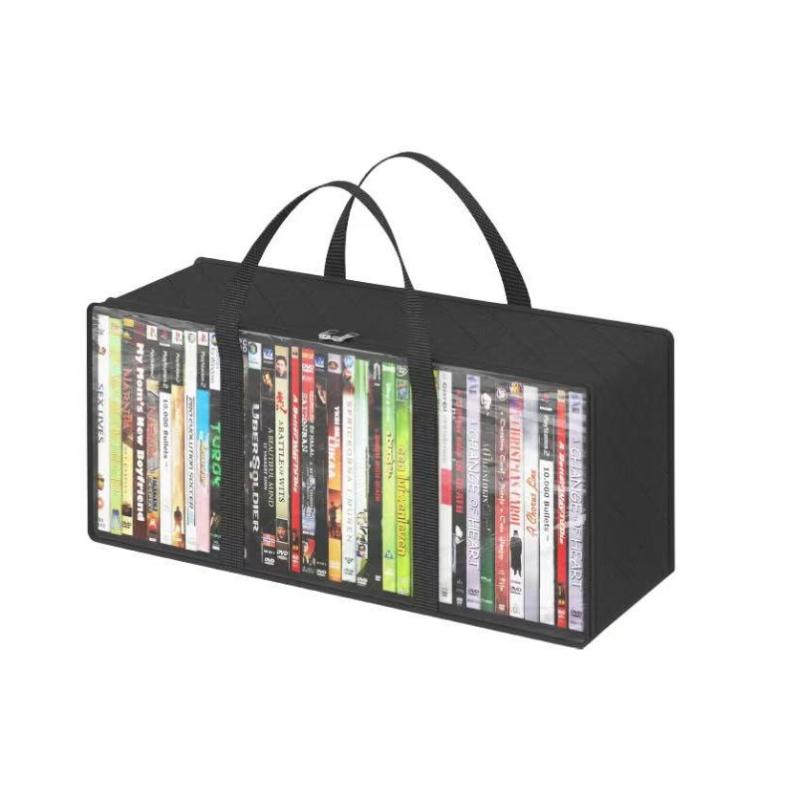 DVD Organizer Bag Non Woven Fabric Material Large Capacity Comic Book Storage for Bedroom Living Room Gift Use