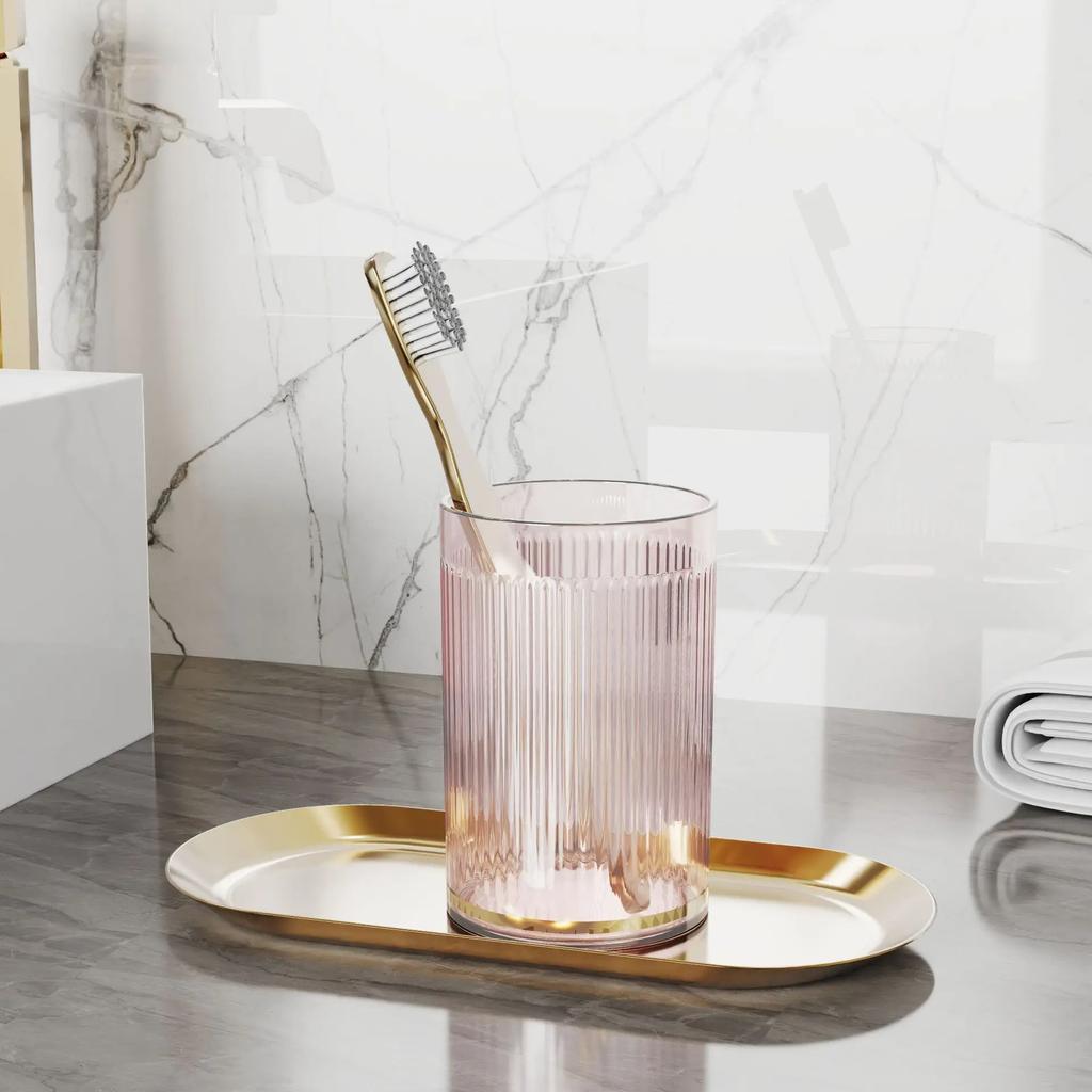 Легкая роскошная прозрачная чашка для ополаскивания полости рта, высокая красота, бытовая, пара, большая емкость для хранения зубных щеток, мытье и чистка зубов